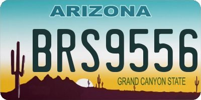 AZ license plate BRS9556
