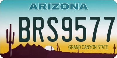 AZ license plate BRS9577