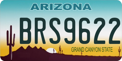 AZ license plate BRS9622