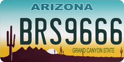 AZ license plate BRS9666
