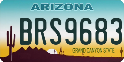 AZ license plate BRS9683