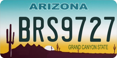 AZ license plate BRS9727