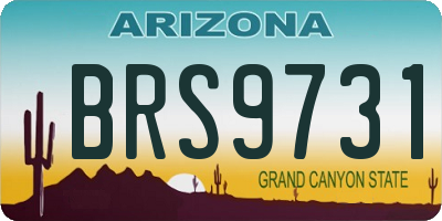 AZ license plate BRS9731