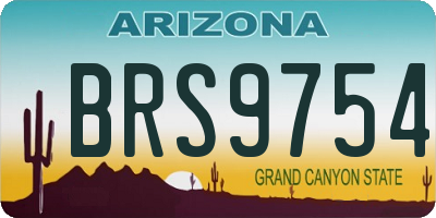 AZ license plate BRS9754