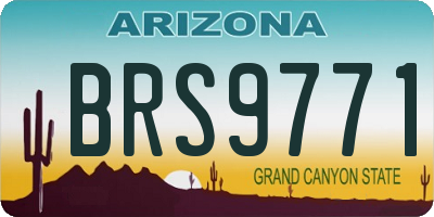 AZ license plate BRS9771
