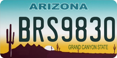 AZ license plate BRS9830