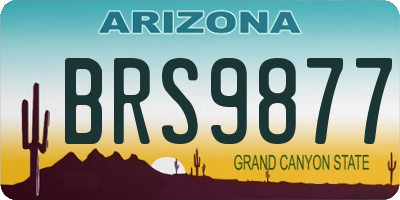 AZ license plate BRS9877