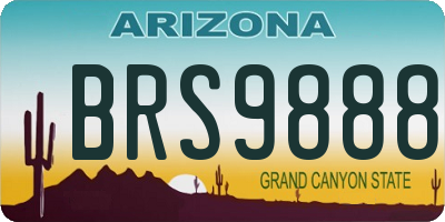 AZ license plate BRS9888