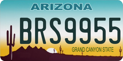 AZ license plate BRS9955