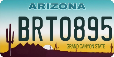 AZ license plate BRT0895