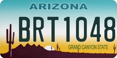 AZ license plate BRT1048