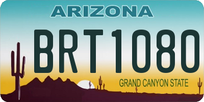 AZ license plate BRT1080
