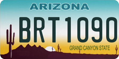 AZ license plate BRT1090