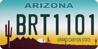 AZ license plate BRT1101