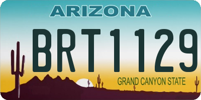 AZ license plate BRT1129