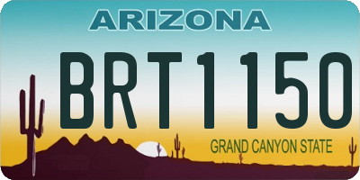 AZ license plate BRT1150