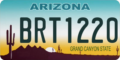 AZ license plate BRT1220