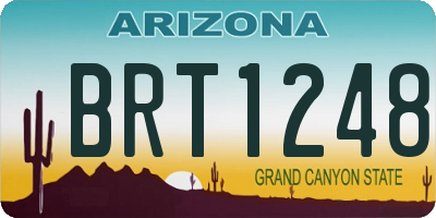 AZ license plate BRT1248