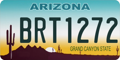 AZ license plate BRT1272