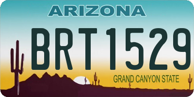 AZ license plate BRT1529