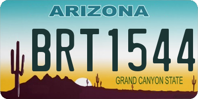AZ license plate BRT1544