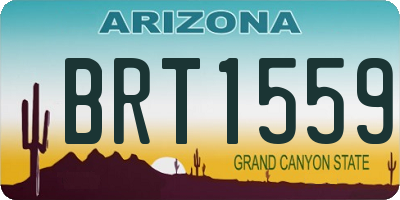 AZ license plate BRT1559