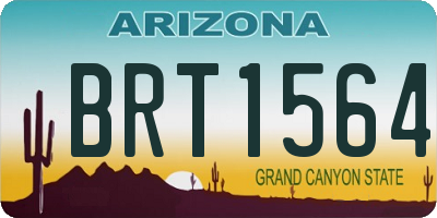 AZ license plate BRT1564