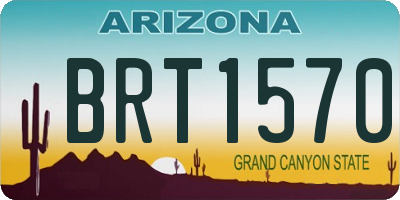 AZ license plate BRT1570