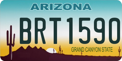 AZ license plate BRT1590