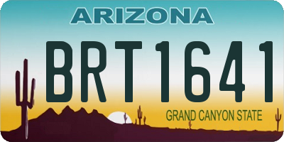AZ license plate BRT1641