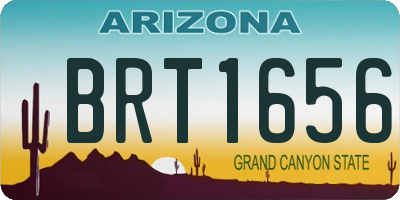 AZ license plate BRT1656