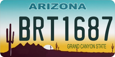 AZ license plate BRT1687