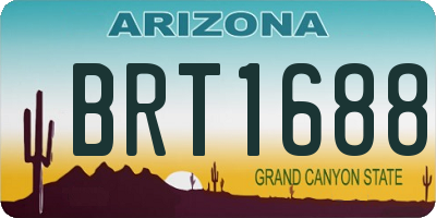 AZ license plate BRT1688