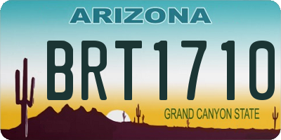 AZ license plate BRT1710
