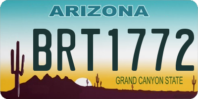 AZ license plate BRT1772