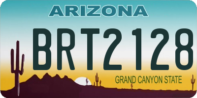 AZ license plate BRT2128