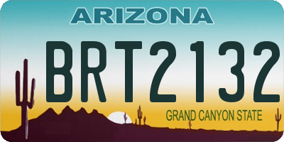 AZ license plate BRT2132