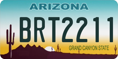 AZ license plate BRT2211