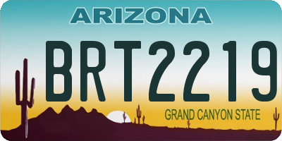 AZ license plate BRT2219