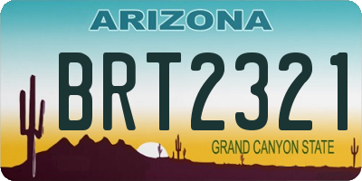 AZ license plate BRT2321