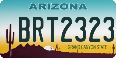 AZ license plate BRT2323