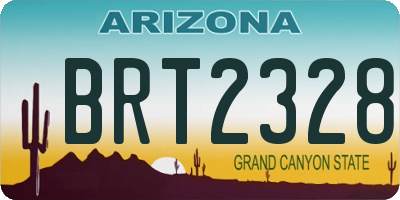 AZ license plate BRT2328