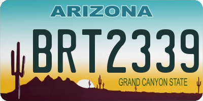 AZ license plate BRT2339