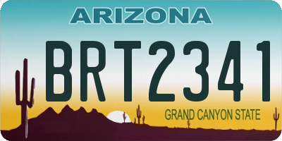 AZ license plate BRT2341