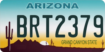 AZ license plate BRT2379