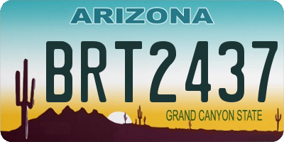 AZ license plate BRT2437
