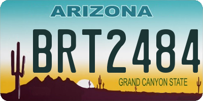 AZ license plate BRT2484