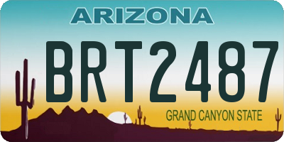 AZ license plate BRT2487