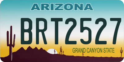 AZ license plate BRT2527