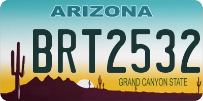 AZ license plate BRT2532